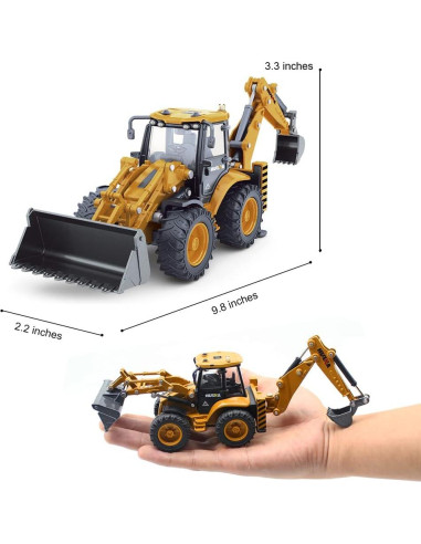 Excavadora a Escala 1:50 Dollox Cargador Frontal Metal