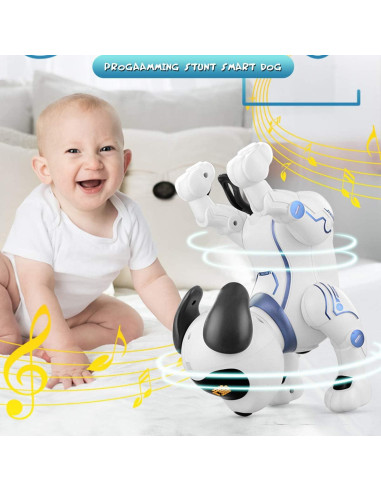 Juguete Perro Robot Fisca RC Control por Voz 21,8 cm