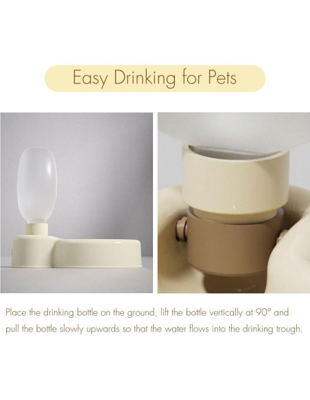 Botella de Agua Portátil para Perros Aimondow 350ml Beige Botella de Agua Portátil para Perros Aimondow 350ml Beige