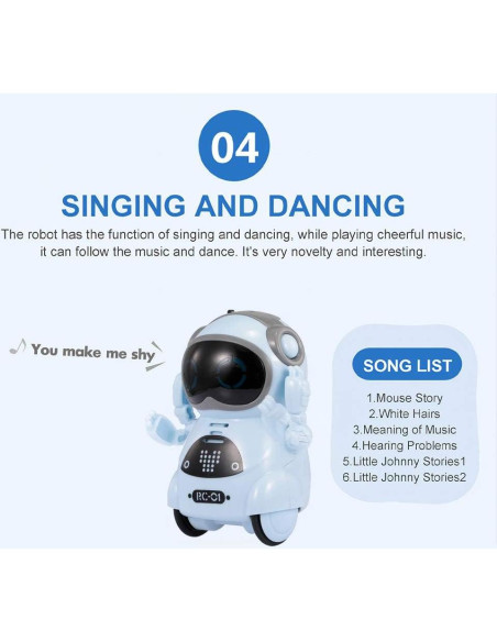 Robot Mini Interactivo GoolRC Azul con Voz y Baile Robot Mini Interactivo GoolRC Azul con Voz y Baile