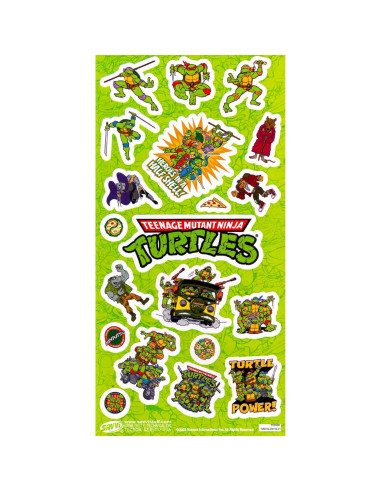 Paquete de Stickers TMNT para Niños - 12 Hojas 300 Stickers