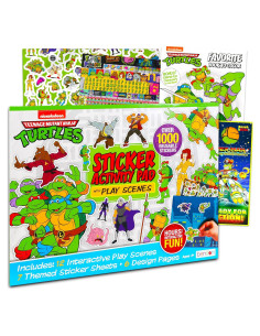 Juego de Actividades Tortugas Ninja TMNT con Libro y Stickers