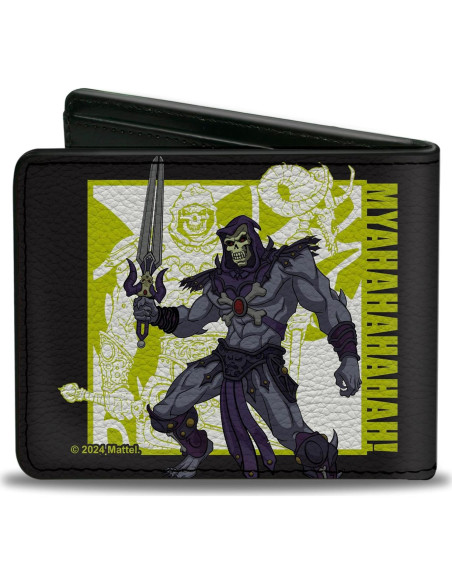 Billetera Bifold Buckle-Down He-Man y Skeletor Cuero Vegano Billetera Bifold Buckle-Down He-Man y Skeletor Cuero Vegano