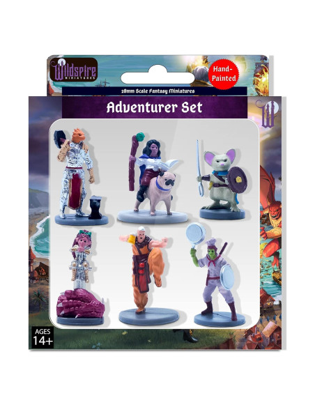 Conjunto de Miniaturas Pintadas D&D Wildspire 28mm - 6 Figuras Conjunto de Miniaturas Pintadas D&D Wildspire 28mm - 6 Figuras