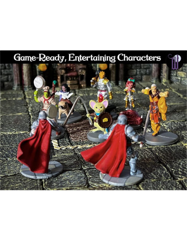 Conjunto de Miniaturas Pintadas D&D Wildspire 28mm - 6 Figuras