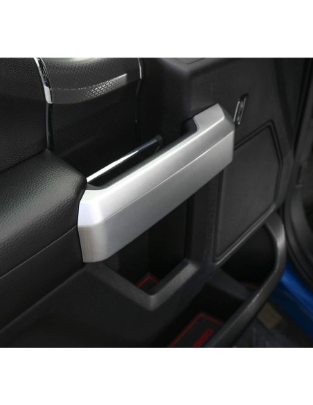 Cubiertas de Manijas de Puerta Interna Voodonala para Ford F150 2015-2020 - ABS Plateado Cubiertas de Manijas de Puerta Interna Voodonala para Ford F150 2015-2020 - ABS Plateado