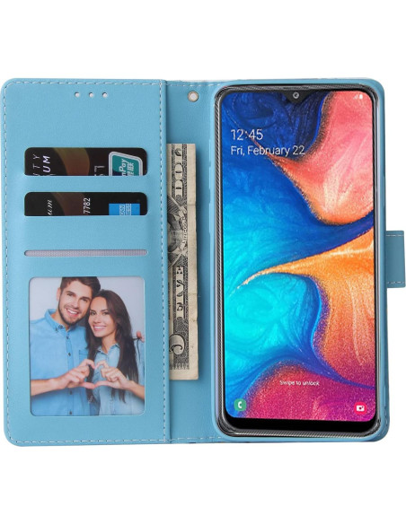 Funda de Cartera Asuwish para Samsung Galaxy A10S Azul Funda de Cartera Asuwish para Samsung Galaxy A10S Azul
