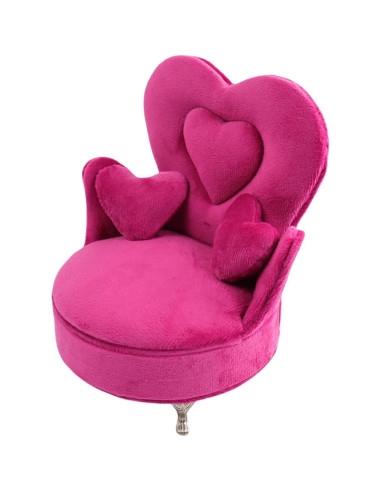 Caja de Joyería Terciopelo Rosa WZM para Muñecas