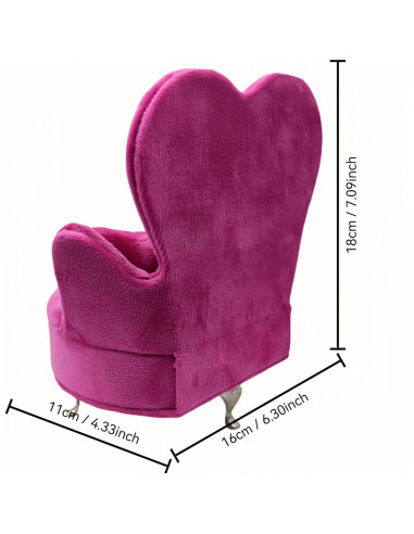 Caja de Joyería Terciopelo Rosa WZM para Muñecas