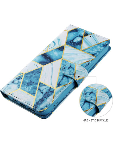Funda de Cartera Asuwish para Samsung Galaxy A10S Azul