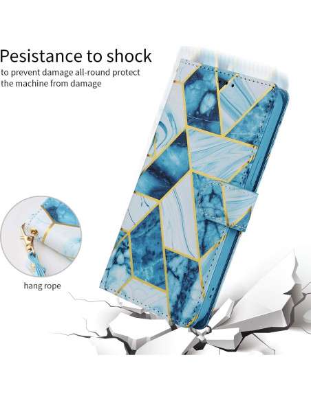 Funda de Cartera Asuwish para Samsung Galaxy A10S Azul Funda de Cartera Asuwish para Samsung Galaxy A10S Azul