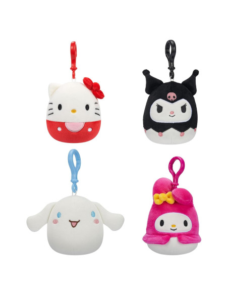 Squishmallows Sanrio 8.9cm Cinnamoroll, Hello Kitty, Kuromi y My Melody - Peluche Oficial Squishmallows Sanrio 8.9cm Cinnamoroll, Hello Kitty, Kuromi y My Melody - Peluche Oficial