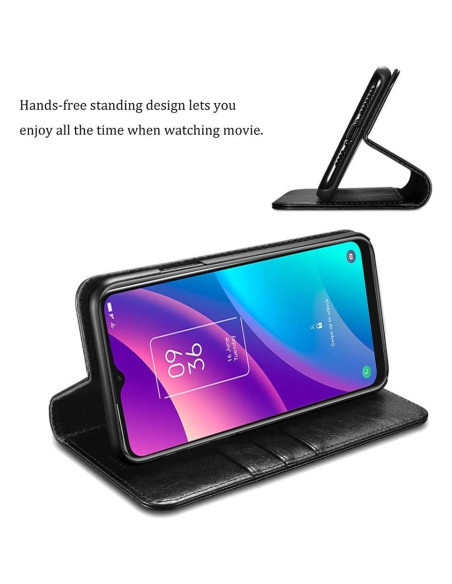 Funda de billetera TCL 30 SE con protector de pantalla Funda de billetera TCL 30 SE con protector de pantalla