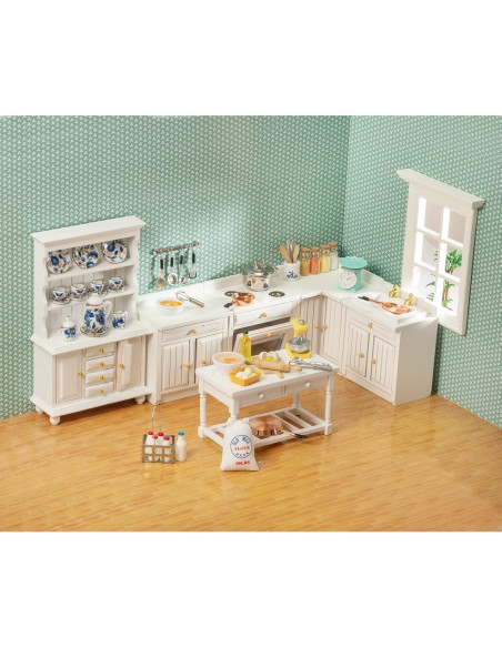 Conjunto de Muebles de Cocina Miniatura SAMCAMI 1:12 Conjunto de Muebles de Cocina Miniatura SAMCAMI 1:12