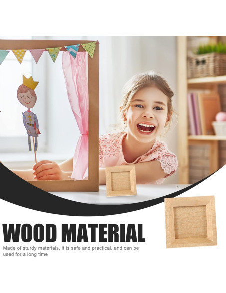 LUOZZY 6 Marcos de Foto Miniatura de Madera para Manualidades LUOZZY 6 Marcos de Foto Miniatura de Madera para Manualidades