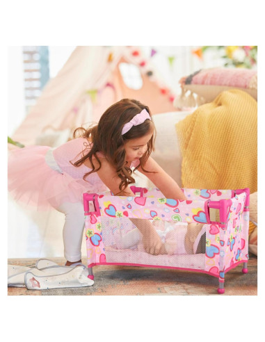 Cuna de Muñeca Chyyeerkidd Rosa 51,76x30,99x30,99 cm