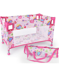Cuna de Muñeca Chyyeerkidd Rosa 51,76x30,99x30,99 cm 2