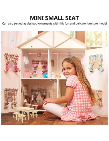 Juego de Muebles de Comedor Miniatura NUOBESTY 10x8.5cm