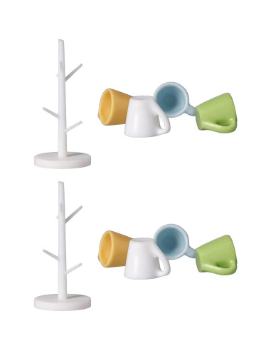 Soporte para Tazas Miniatura Zerodis - 2 Sets de Madera