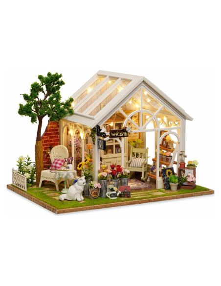 Kit Casa de Muñecas Miniatura DIY TuKIIE Invernadero 22x19x17cm Kit Casa de Muñecas Miniatura DIY TuKIIE Invernadero 22x19x17cm