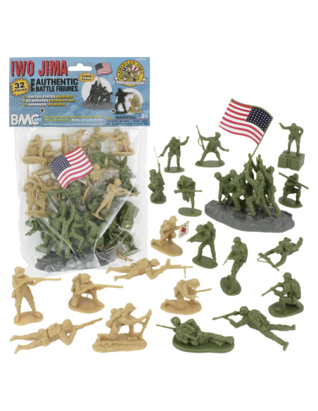 Figuras de Soldados BMC WW2 Iwo Jima - 32 Piezas Figuras de Soldados BMC WW2 Iwo Jima - 32 Piezas