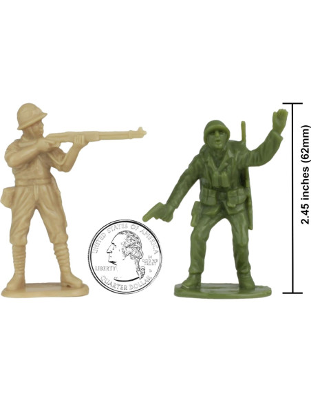 Figuras de Soldados BMC WW2 Iwo Jima - 32 Piezas Figuras de Soldados BMC WW2 Iwo Jima - 32 Piezas