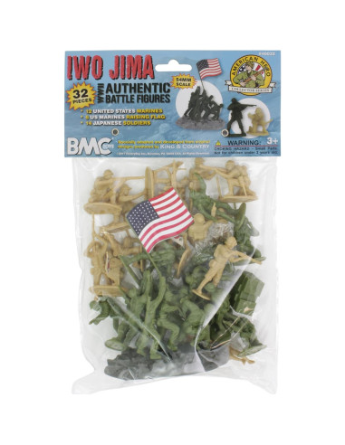 Figuras de Soldados BMC WW2 Iwo Jima - 32 Piezas