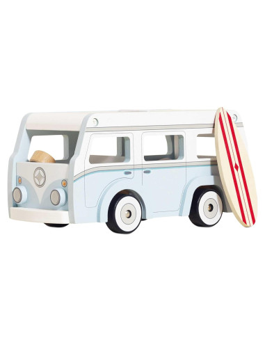 Furgoneta de Vacaciones de Madera Le Toy Van con Surf