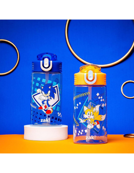 Botellas de Agua Zak Designs Sonic 2 Paquetes 473 ml Botellas de Agua Zak Designs Sonic 2 Paquetes 473 ml