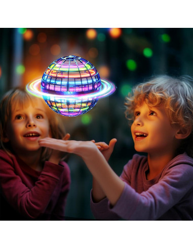 Bola Orbital Voladora Azul Ivtivfu con Luces RGB y Girador