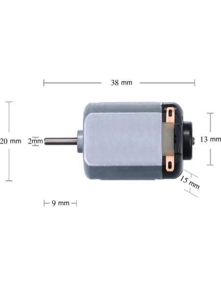 Paquete de 6 Motores Eléctricos Mini DC Topoox 3V 15000RPM Paquete de 6 Motores Eléctricos Mini DC Topoox 3V 15000RPM