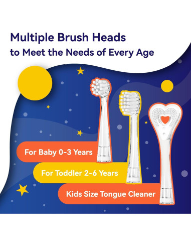 Cepillo de dientes eléctrico SEAGO para niños 2-4 años azul