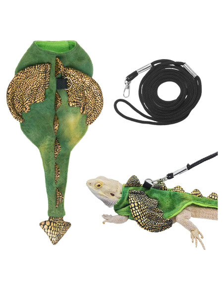 Conjunto Arnés y Correa Dragón Barbudo ADOGGYGO Pequeño Conjunto Arnés y Correa Dragón Barbudo ADOGGYGO Pequeño