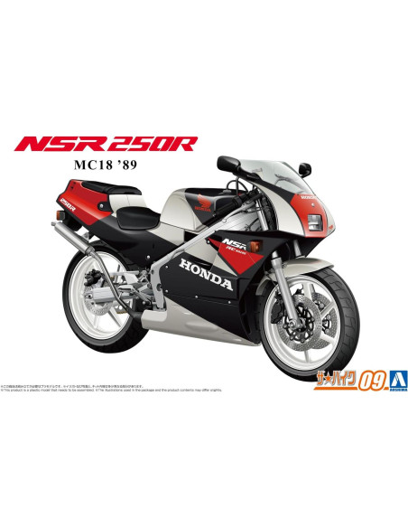 Aoshima Kit Modelo Honda MC18 NSR250R 1989 a Escala 1:12 Aoshima Kit Modelo Honda MC18 NSR250R 1989 a Escala 1:12
