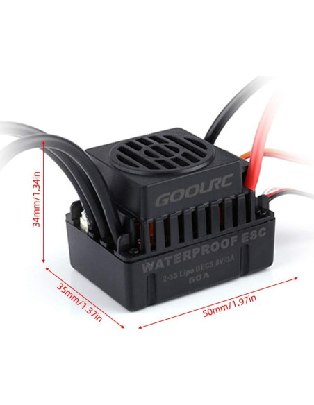 Motor Sin Escobillas GoolRC 4300KV y ESC 60A con Servo 20kg Motor Sin Escobillas GoolRC 4300KV y ESC 60A con Servo 20kg