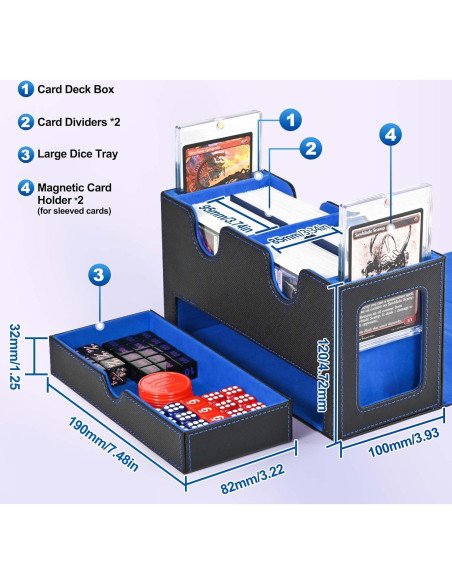 Caja de Barajas UAONO Doble para 280 Cartas y Dados Caja de Barajas UAONO Doble para 280 Cartas y Dados