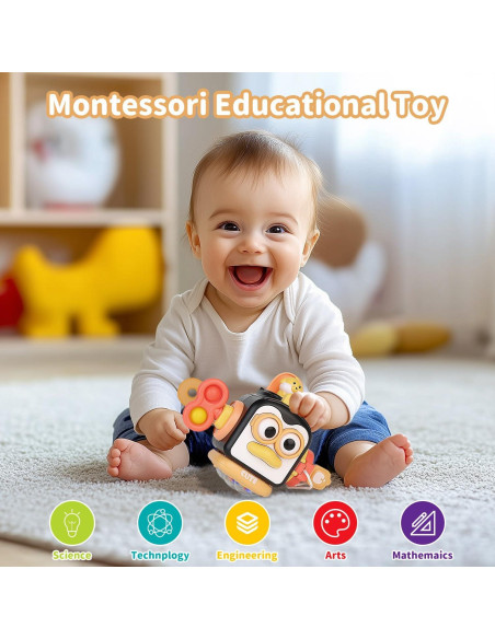 Juguete Montessori OSIMILY Cubo Sensorial 6 Paneles 1 Año Juguete Montessori OSIMILY Cubo Sensorial 6 Paneles 1 Año