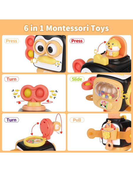 Juguete Montessori OSIMILY Cubo Sensorial 6 Paneles 1 Año Juguete Montessori OSIMILY Cubo Sensorial 6 Paneles 1 Año