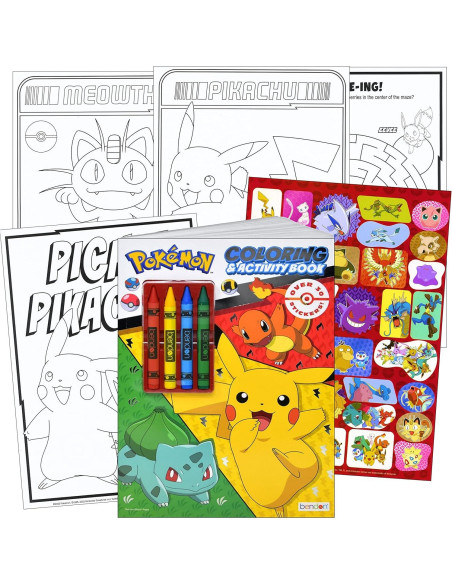 Conjunto de Stickers y Libro para Colorear Pokemon - Bendon Conjunto de Stickers y Libro para Colorear Pokemon - Bendon