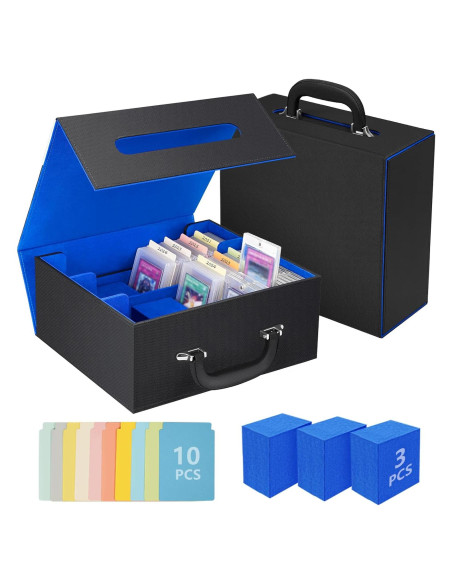 Caja de Almacenamiento de Cartas Ytonet con Asa, 1800+ Cartas, Negro Caja de Almacenamiento de Cartas Ytonet con Asa, 1800+ Cartas, Negro
