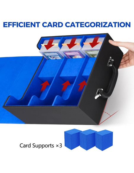 Caja de Almacenamiento de Cartas Ytonet con Asa, 1800+ Cartas, Negro Caja de Almacenamiento de Cartas Ytonet con Asa, 1800+ Cartas, Negro