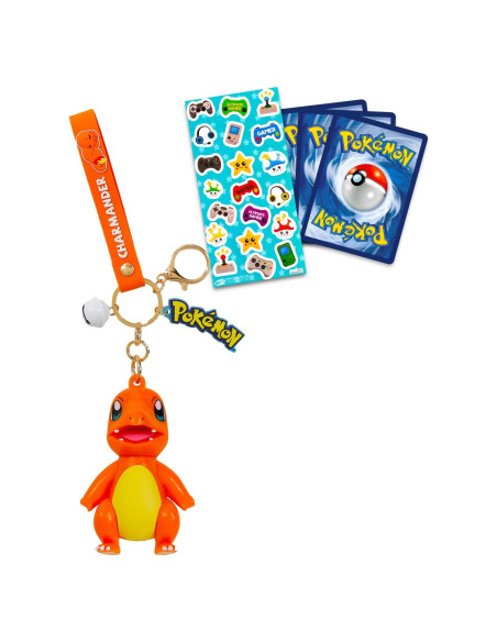 Llavero Charmander 3D de Nintendo con tarjetas Pokémon Llavero Charmander 3D de Nintendo con tarjetas Pokémon
