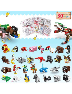HOGOKIDS 30 Paquetes de Regalos de Bloques de Animales 867 Piezas 2