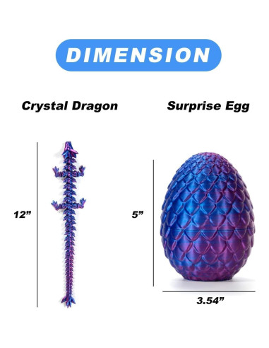 Huevo de Dragón Finndeen Juguete Sorpresa 30 cm Púrpura