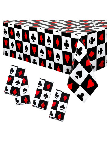 Mantel de Poker Sumind 4 Pcs 274x137 cm Tema Casino