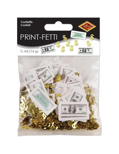 Confeti Metálico Beistle Big Bucks 14,17 g para Fiesta