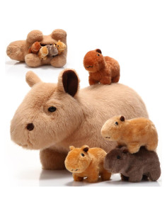Set 5 Piezas Peluches Capibara Hollowfly Suaves para Niños
