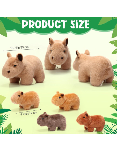 Set 5 Piezas Peluches Capibara Hollowfly Suaves para Niños Set 5 Piezas Peluches Capibara Hollowfly Suaves para Niños