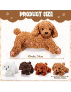 Conjunto de Peluches de Perro Honoson con 4 Cachorros 2