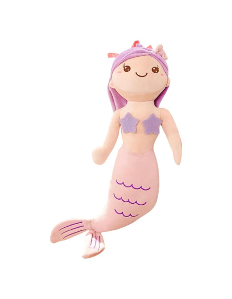 Peluche Sirena Rosado 58 cm Suave Almohada Juguete Peluche Sirena Rosado 58 cm Suave Almohada Juguete